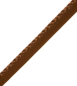 1/4" Jardin Silk Cord With Tape Trimming by Samuel & Sons Fudge