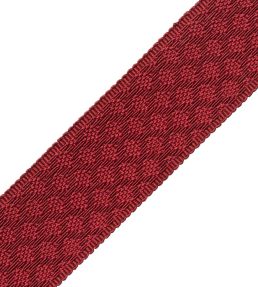 1.75" Le Jardin Silk Border Trimming by Samuel & Sons Burgundy