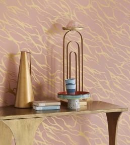 Abstract Lines Wallpaper by Eijffinger Blush
