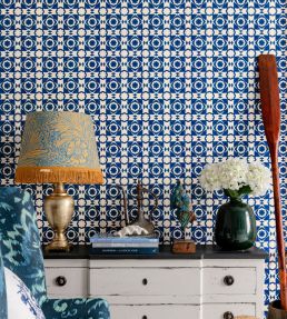 Aegean Tiles Wallpaper by MINDTHEGAP Leather