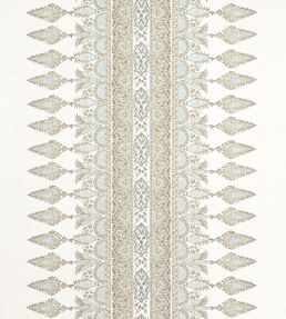 Akola Stripe Fabric by Thibaut Beige