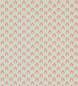 Albie Wallpaper by Jane Churchill Aqua/Coral