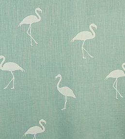Flamingo Addiction Fabric by Aldeco Tiffany Blue