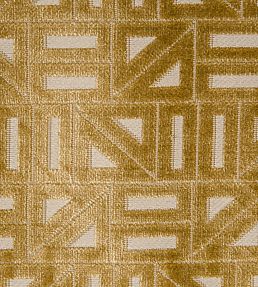 Miter Velvet Fabric by Aldeco Golden Yellow
