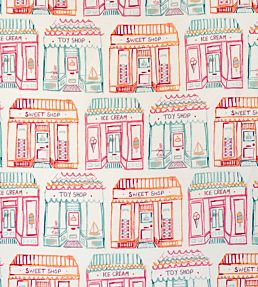 Kermesse Shops Fabric by Aldeco Happy Party