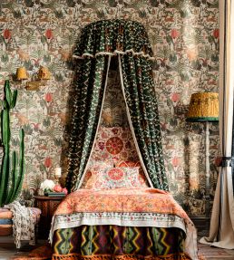 Algerian Tale Wallpaper by MINDTHEGAP Taupe/Red