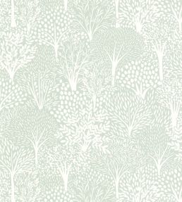 Alice Wallpaper by Caselio Vert d'eau blanc