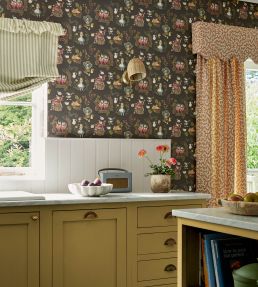Alice in Wonderland Wallpaper by Sanderson Puddle blue