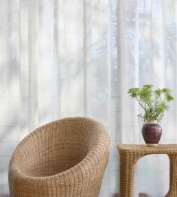 Amara Stripe Fabric by Thibaut Ivory
