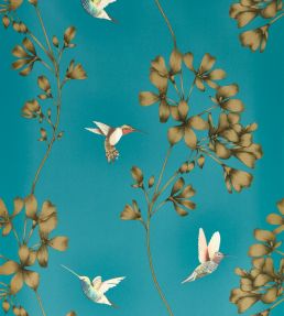 Amazilia Wallpaper by Harlequin Teal / Gold