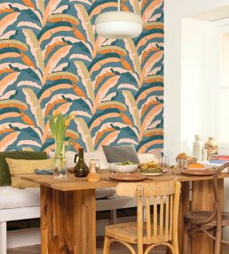 Ampleur Wallpaper by Caselio Bleu Canard