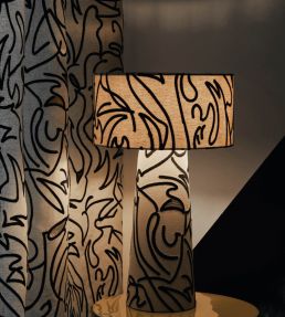 Anamorphose Fabric by Casamance Blanc