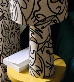 Anamorphose Fabric by Casamance Blanc