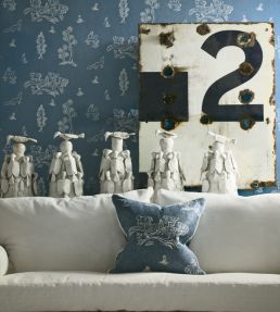 Wychwood Wallpaper by Andrew Martin Happy Blue