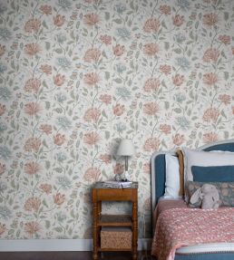 Annabelle Wallpaper by Sandberg Terracotta