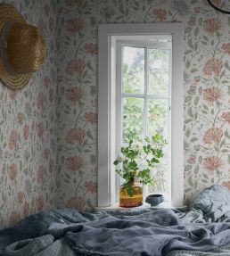 Annabelle Wallpaper by Sandberg Terracotta