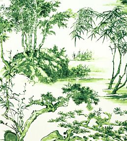 Kyoto Fabric by Anna French Emerald Green