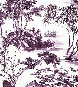 Kyoto Fabric by Anna French Eggplant