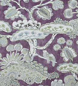 Tree House Fabric by Anna French Eggplant