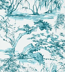Kyoto Wallpaper by Anna French Robin's Egg