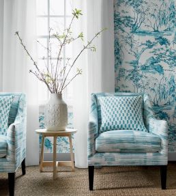 Kyoto Wallpaper by Anna French Emerald Green
