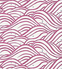 Waves Wallpaper by Anna French Fuchsia
