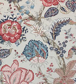 Kalamkari Fabric by Anna French Blue and Red