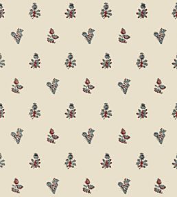 Jouy Wallpaper by Anna French Red and Blue
