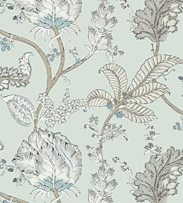 Kalamkari Vine Wallpaper by Anna French Robin's Egg