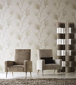 Anthology Peninsula Palm Wallpaper by Harlequin Parchment