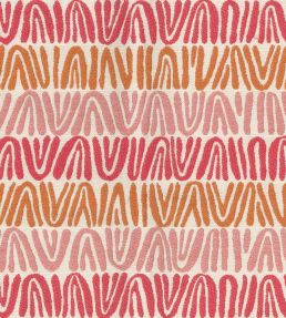 Appledore Fabric by Nina Campbell Coral/Tangerine/Pink