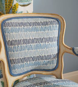 Appledore Fabric by Nina Campbell Green/Turquoise