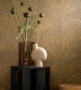 Arado Wallpaper by Arte Warm Gold