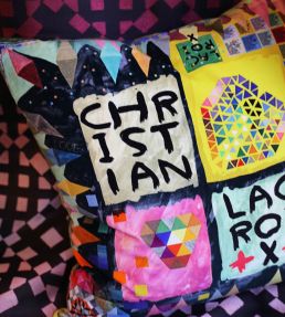 Arlecchino Wood Cushion 50 x 50cm by Christian Lacroix Multicolore