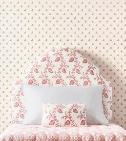 Ashling Wallpaper by Colefax and Fowler Raspberry