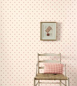 Ashling Wallpaper by Colefax and Fowler Raspberry