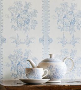Asiatic Pheasant Wallpaper by Barneby Gates China Blue