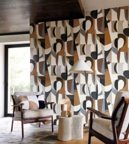 Assemblage Wallpaper by Casamance Noir/Multico