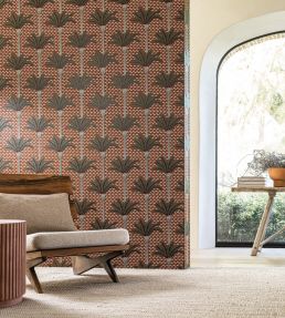 Atlas Wallpaper by Casamance Terracotta