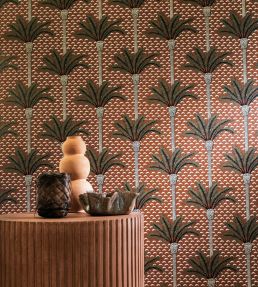 Atlas Wallpaper by Casamance Terracotta
