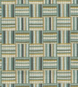 Attwood Fabric by Nina Campbell Aqua/Ochre/Ivory