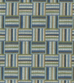Attwood Fabric by Nina Campbell Blue/Green/Chocolate