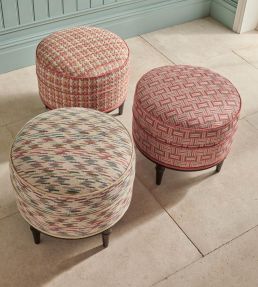 Hadlow Fabric by Nina Campbell Green/Chocolate/Chartreuse