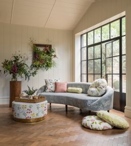 Audette Fabric by Clarke & Clarke Pewter