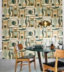 Auguste Wallpaper by Casamance Cypres