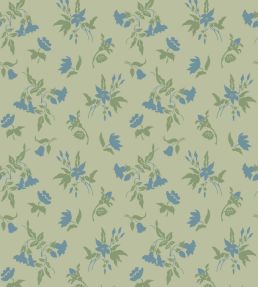 Auguste Wallpaper by Farrow & Ball Yeabridge Green / Stone Blue