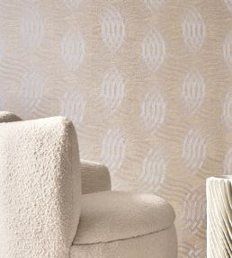 Auraria Wallpaper by Casamance Taupe / Argente