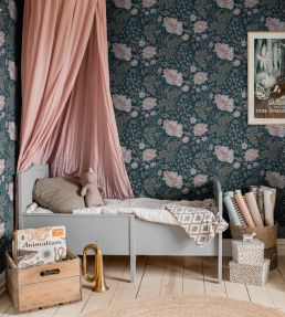 Ava Wallpaper by Sandberg Dark Blue