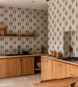 Azilal Embroidery Wallpaper by Coordonne Sky