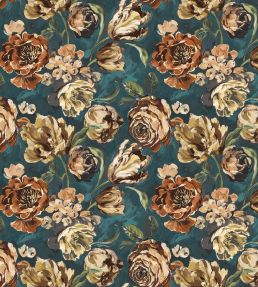 Baby Bronte Fabric by Arley House Navy/Teal